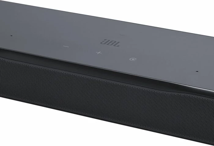 Soundbar JBL Bar 1000 MK2 7.1.4 Dolby Atmos/DTS:X 10\" subwoofer wireless 880W RMS, e zezë, set me subwoofer dhe altoparlantë të pasëm