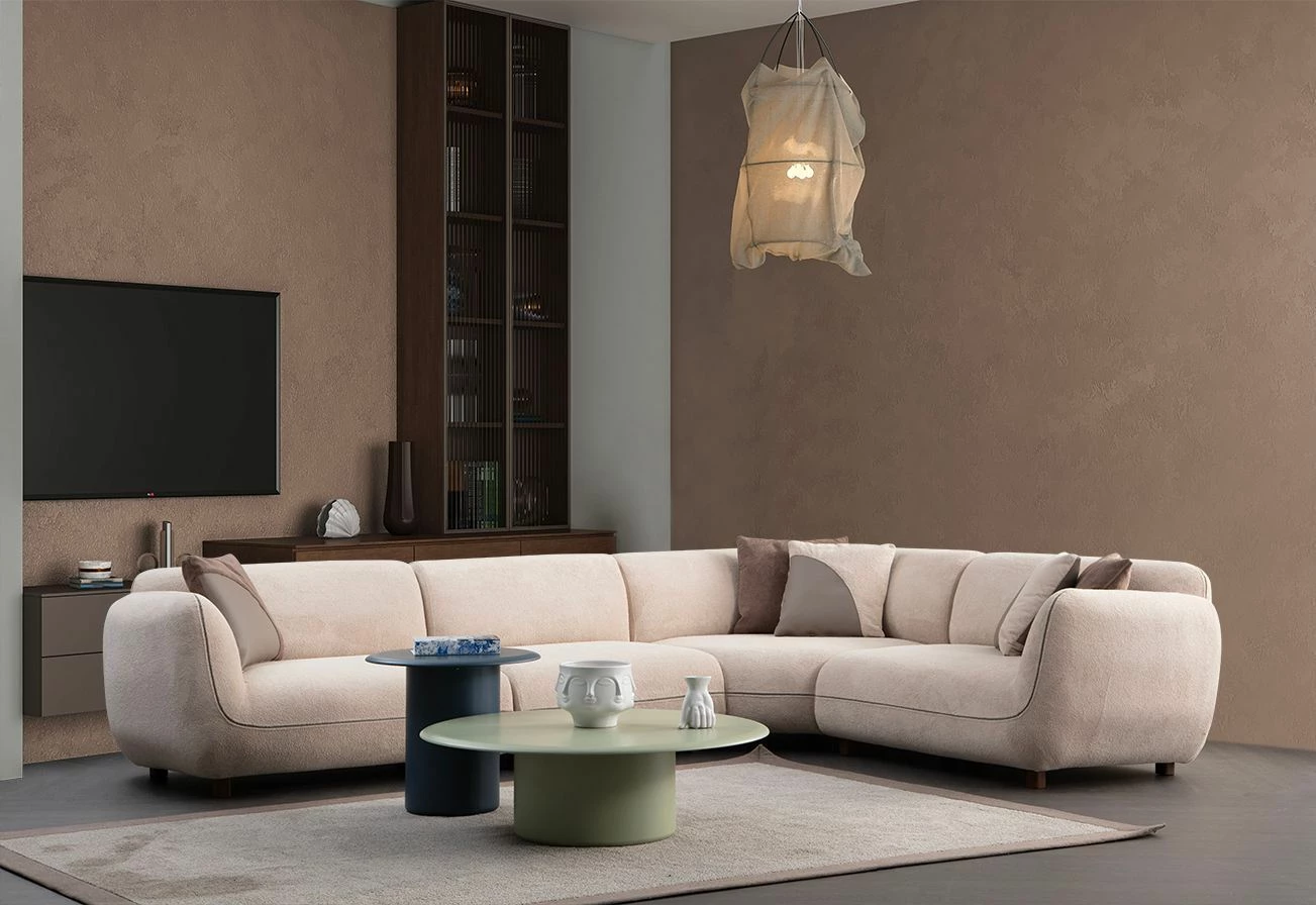Këndore Pavia, krem, Atelier del Sofa, 335x240cm
