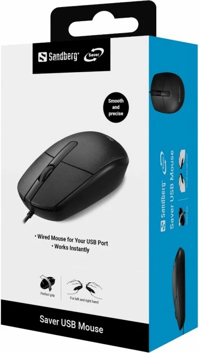 Maus Sandberg Saver 331-00 USB me kabllo 1200 DPI, e zezë