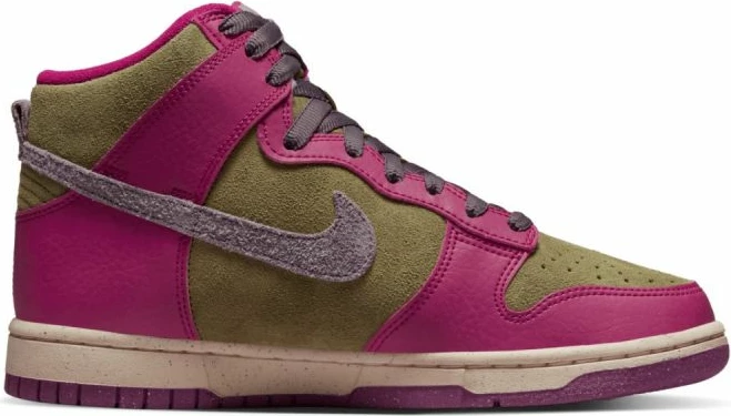 Atlete për femra Nike Dunk High, ngjyrë vjollcë dhe kafe