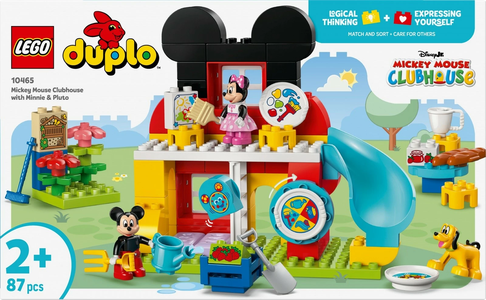 set bllokash ndërtimi LEGO DUPLO Disney 10465 Mickey Mouse Clubhouse me Minnie & Pluto, 87 copë