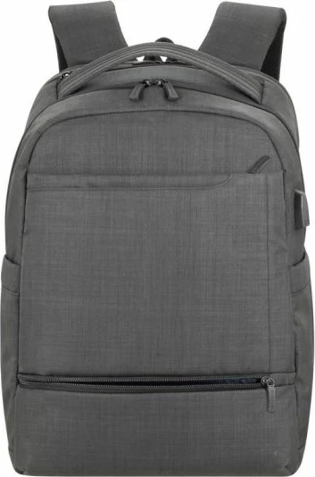 çantë shpine për laptop RIVACASE 8363 15.6" me portë USB, gri grafit