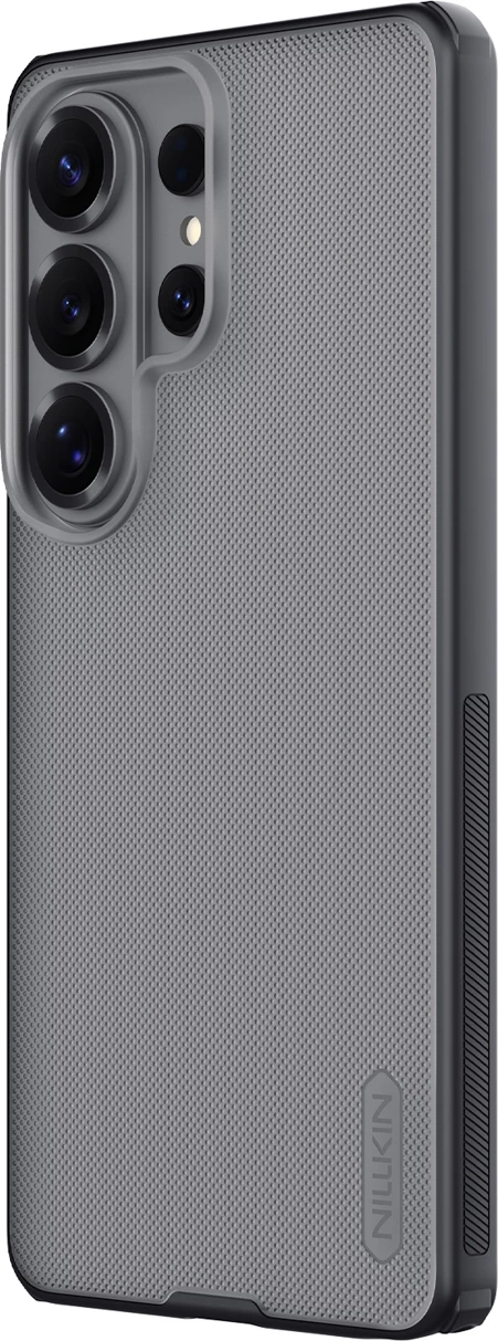 Mbështjellës Nillkin Super Frosted Shield Pro për Samsung Galaxy S26 Ultra, hibrid PC+TPU, finish mat, e zezë transluçente, në kuti