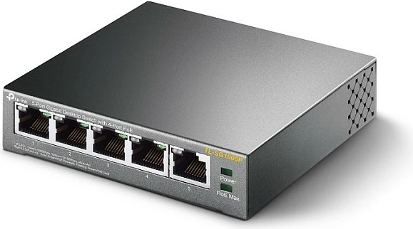 Switch TP-Link 5-Port Gigabit Desktop PoE, 4-Port, Unmanaged, Gigabit Ethernet (10/100/1000)