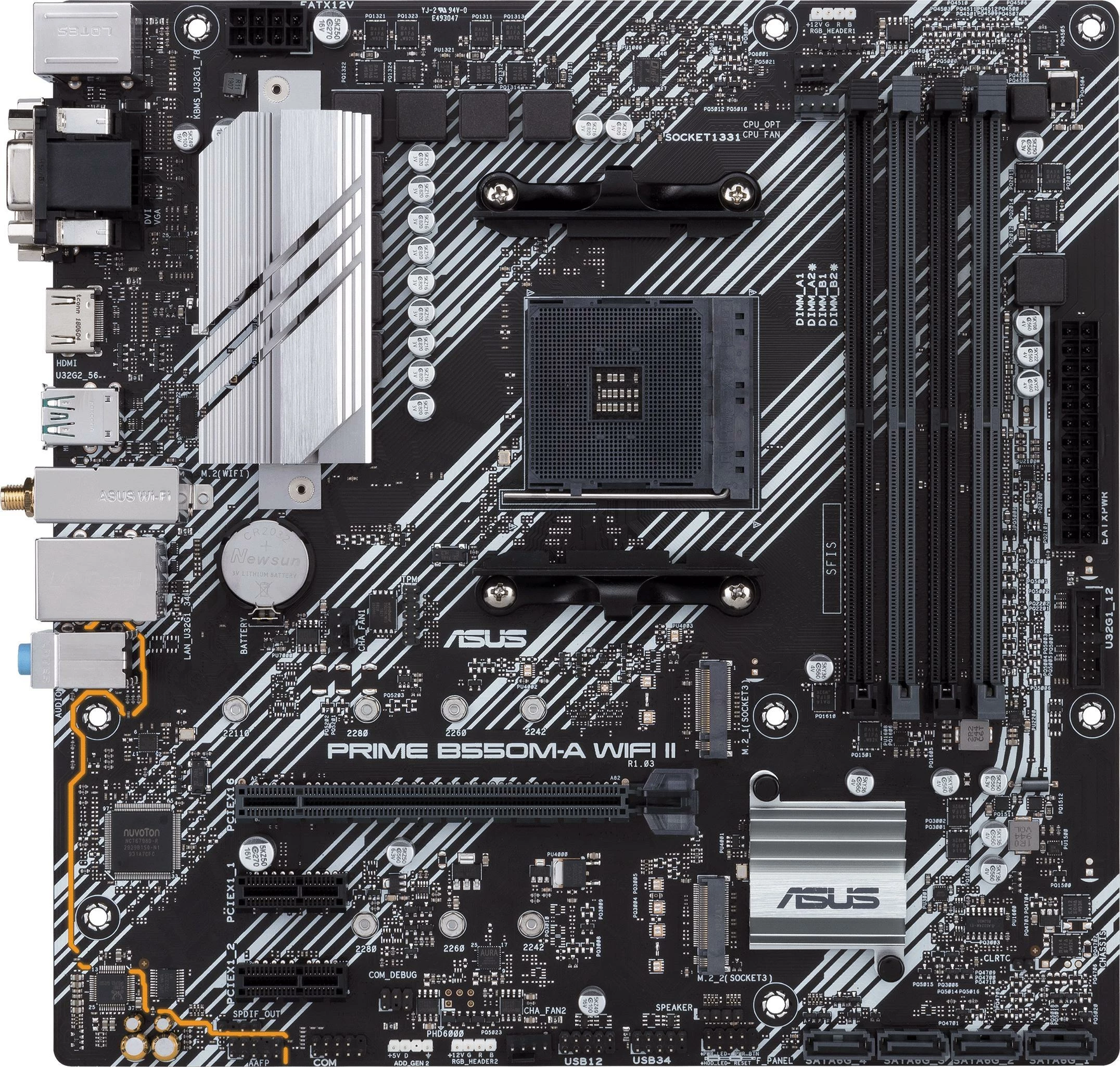 Pllakë amë Asus PRIME B550M-A WIFI II, mATX, AM4, Wi‑Fi 6, DDR4 128GB