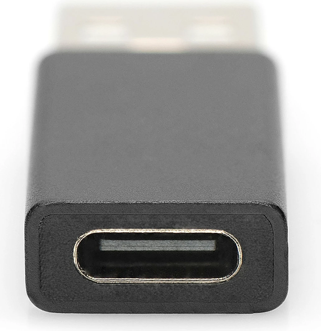 Adapter USB DIGITUS, USB-A (Male) në USB-C (Female), 5 Gbit/s, i zi