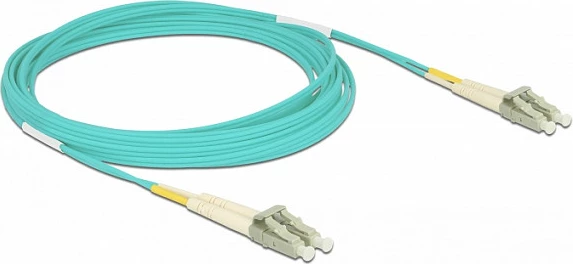Kabllo fibër optike DeLOCK LC-LC OM3, 5 m, multimode, LSZH, aqua
