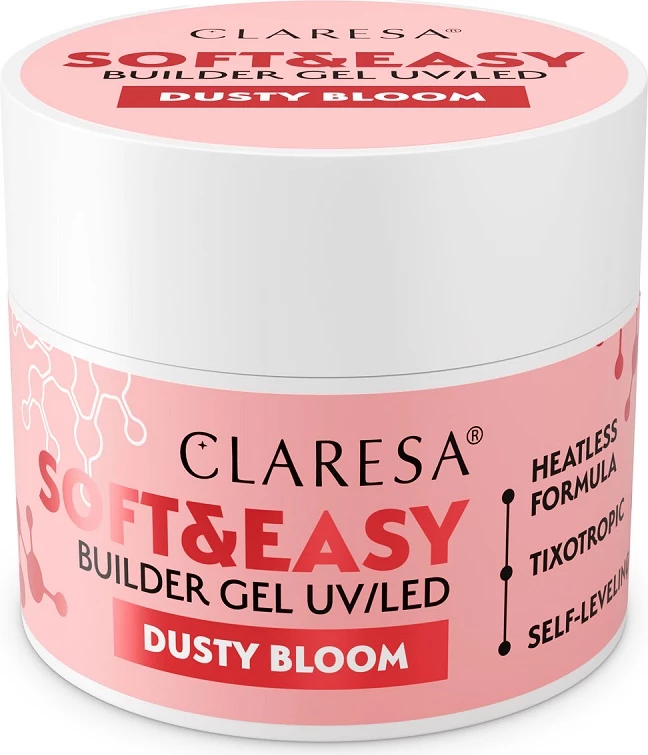 Xhel ndërtues për thonj Claresa Soft&Easy Builder Gel për femra Dusty Bloom 45g
