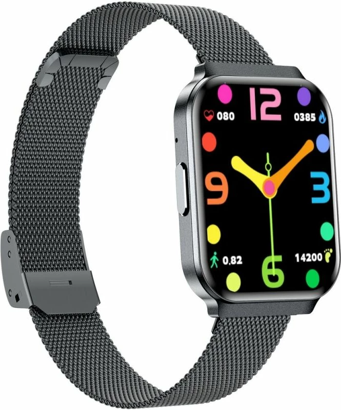 Smartwatch Gravity GT44-5, e zezë, set me rrip dhe byzylyk