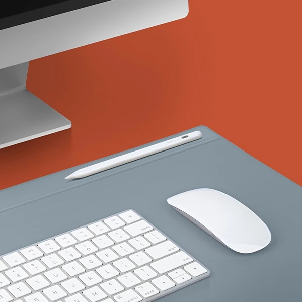 Mauspad magnetik UNIQ Hagen, dyanshëm, 67x35cm, rozë-gjelbër, me 3 organizatorë kabllosh