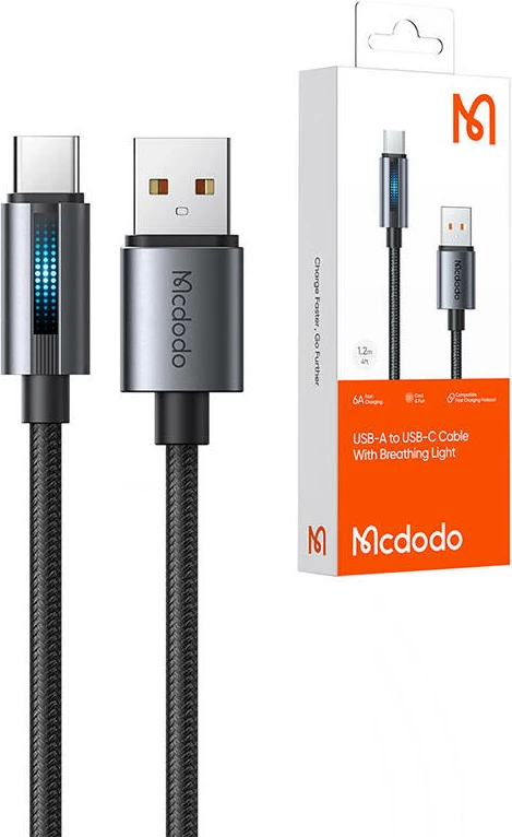 Kabllo Mcdodo CA-5180 USB-A në USB-C, 1.2m, e zezë