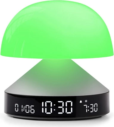 Llambë me orë alarmi 3n1 Lexon Mina Sunrise LR153AP, LCD, alumin