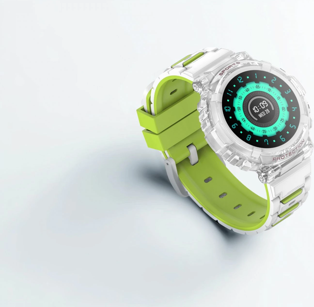 Smartwatch Moye Kronos Vibe 1.27\" LCD, thirrje Bluetooth, IP67, e bardhë