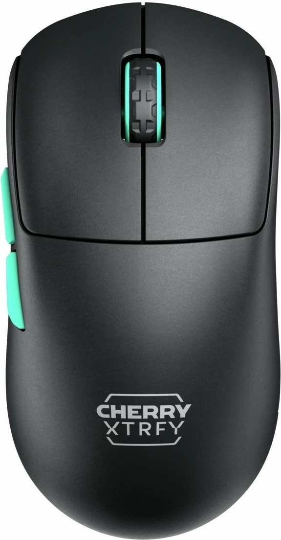 Maus CHERRY XTRFY M68 Wireless, 26000 DPI, Ngjyrë e zezë, Ngjyrë turkeze
