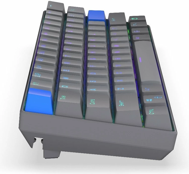 Tastierë mekanike Endorfy Thock V2 Compact Wireless EY5A132, 60%, RGB, USB/Bluetooth/2.4GHz, switch ENDORFY Yellow by Gateron, gri