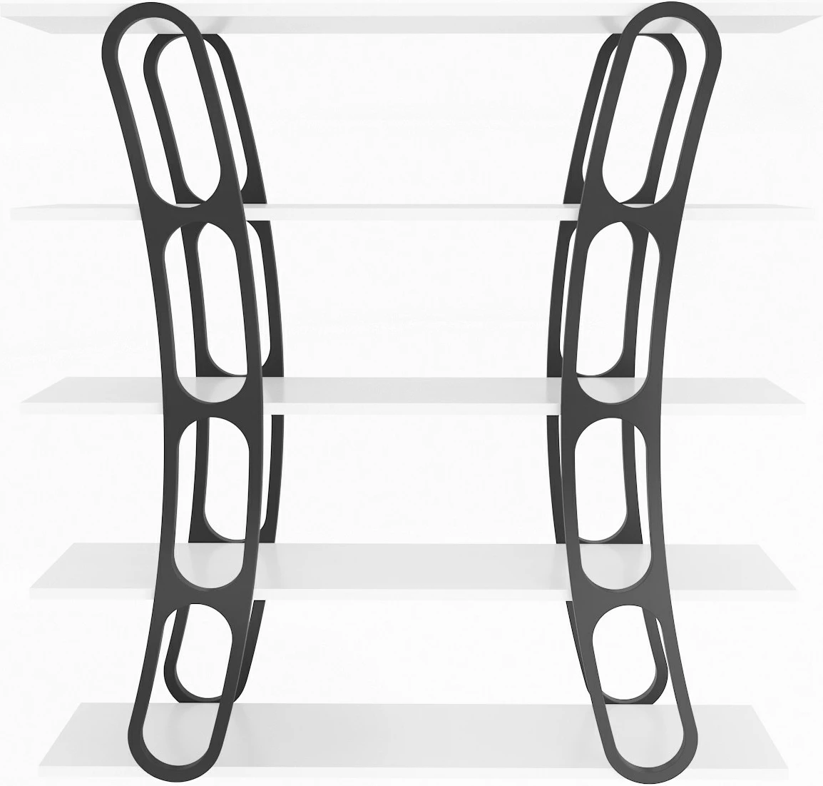 Raft librash Skye Decor, bardhë, zi