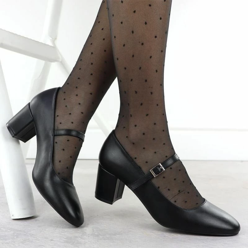 Këpucë elegante për femra Leone, të zeza