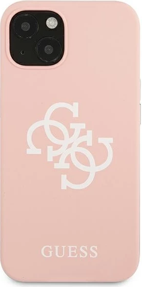 Mbështjellës Guess GUHCP13SLS4GWPI për iPhone 13 mini 5.4", silikon, rozë