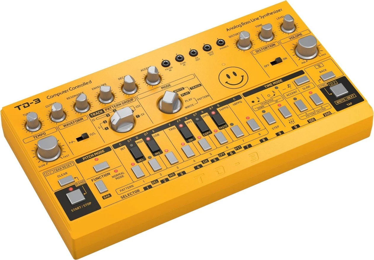 Sintetizator bas analog Behringer TD-3-AM, Verdhë