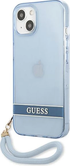 Mbështjellës Guess GUHCP13MHTSGSB për iPhone 13 6.1", Translucent Stap, kaltër
