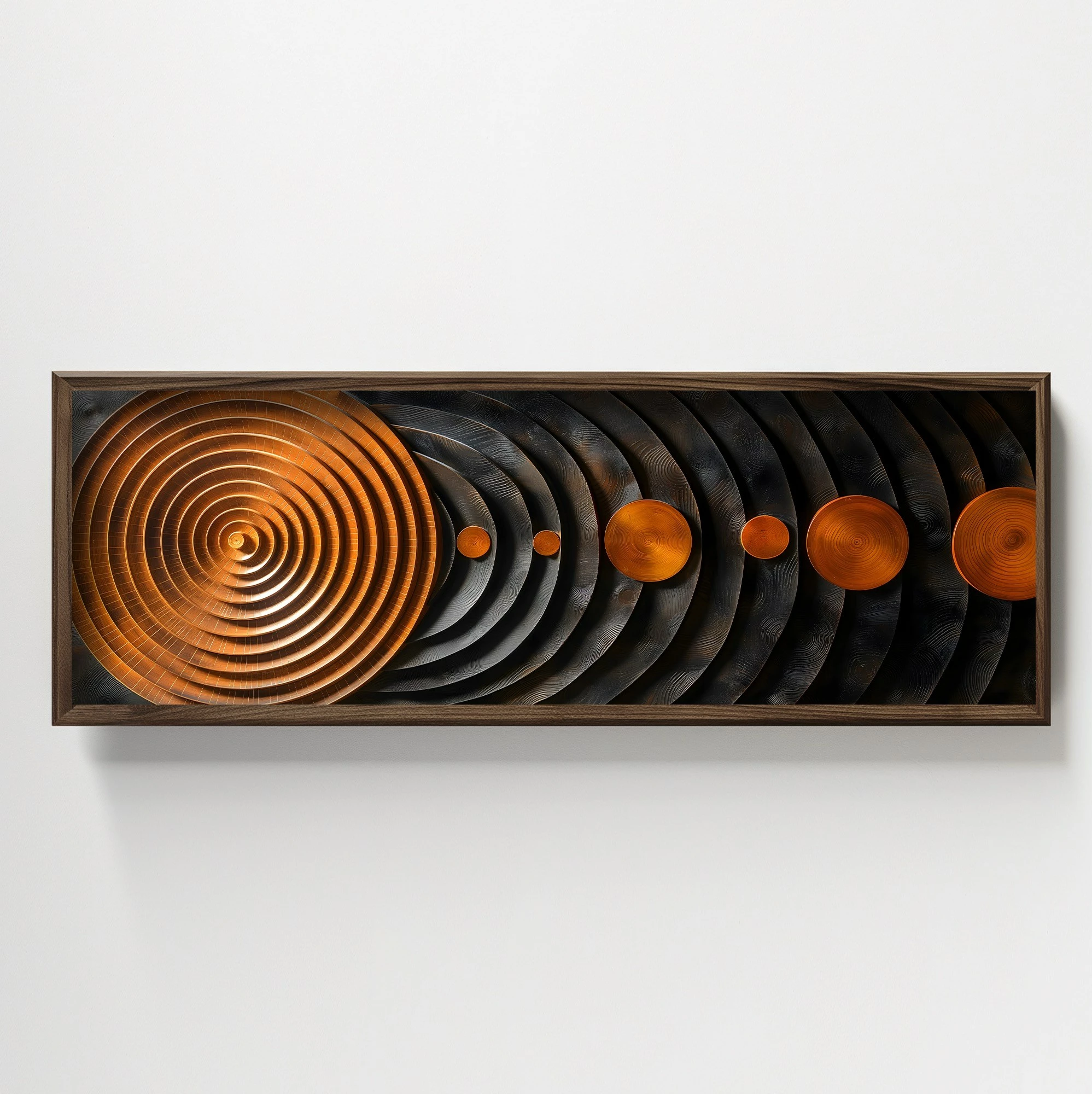 Pikturë dekorative me kornizë MDF, shumëngjyrëshe, HUM023, 120x40x3.5 cm
