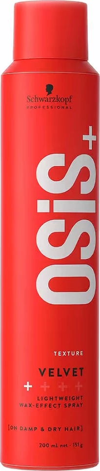 Sprej për stilim flokësh me efekt dylli Schwarzkopf Professional Osis+ Velvet Light Waxy Effect Spray 200ml