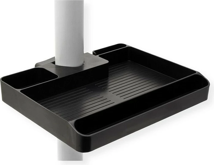 Raft organizues VALUE 17.99.1184 për shtyllë 30-48 mm, kapacitet 3 kg, 224 mm, i zi