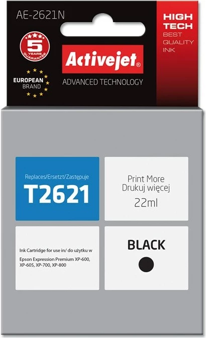 Ngjyrë zëvendësuese Activejet AE-2621N për printer Epson, 22 ml