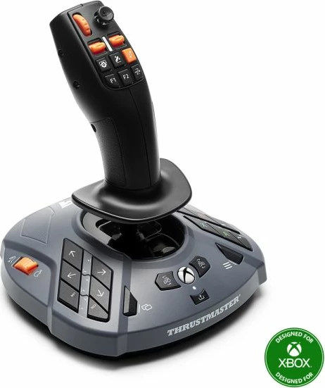 Joystick simulimi Thrustmaster SimTask FarmStick për Xbox/PC, 3 akse, 33 butona të programueshëm, levë throttle, gri/zi