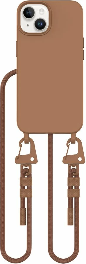 Mbështjellës Tech-Protect MagNecklace për iPhone 14/14 Plus, me MagSafe, Kafe, me litar