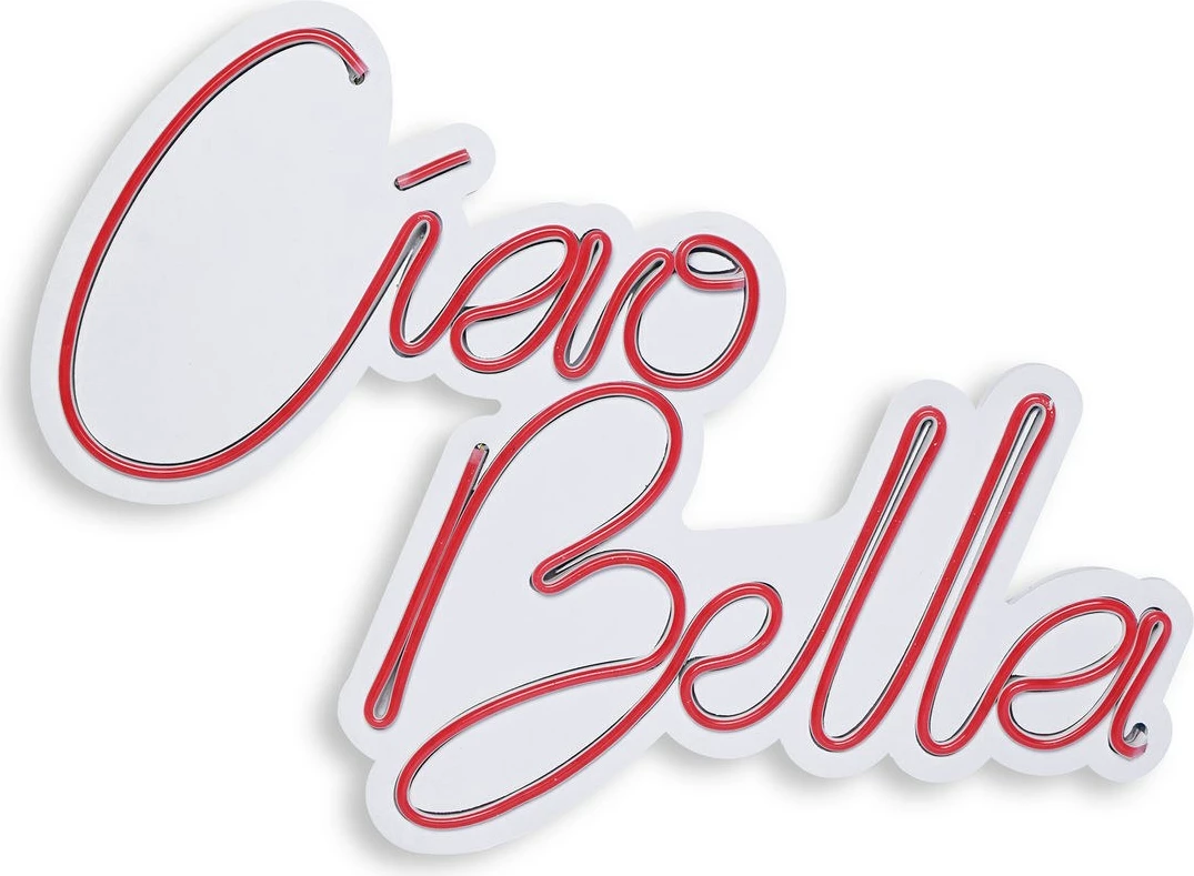 Dekorim plastik LED, Ciao Bella, ngjyrë e kuqe