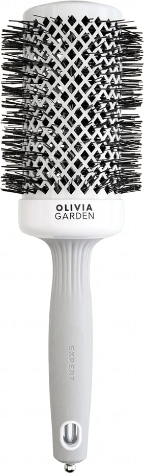 Furçë stilimi dhe tharjeje flokësh Olivia Garden Expert Blowout Shine 55mm, white/grey