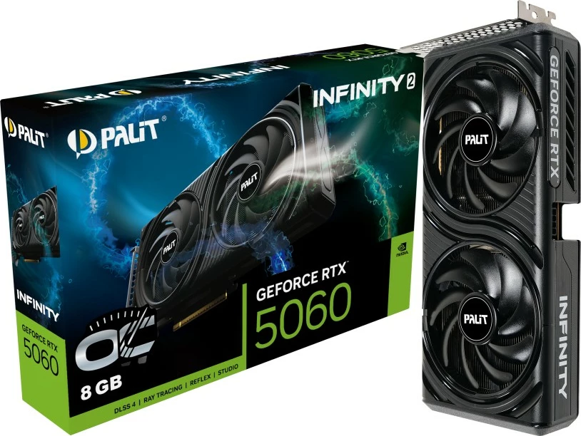 Kartelë grafike, Palit, GeForce RTX 5060 Infinity 2 OC, 8GB GDDR7, 128-bit, PCIe 5.0, 3xDP/HDMI