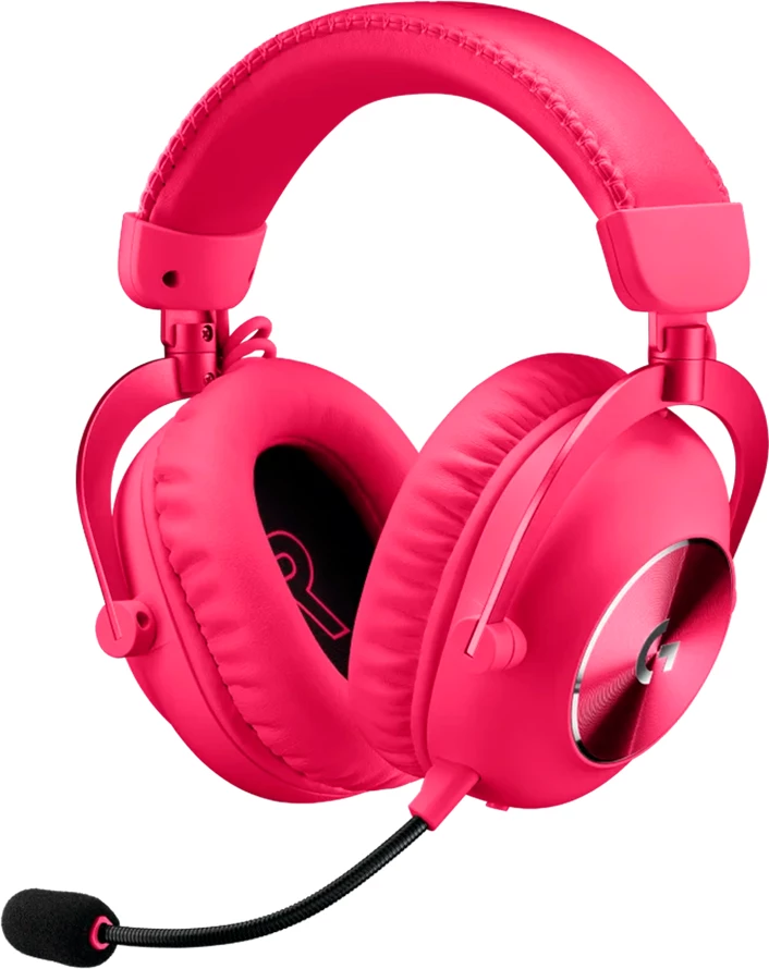 Kufje gaming LOGITECH G PRO X2 LIGHTSPEED wireless, stereo, 50mm, 50h bateri, Blue Mic, over-ear, Magenta