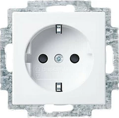 Prizë muri Busch-Jaeger 4011395191224, Type F (Schuko), 16A 250V, 1 dalje, e bardhë