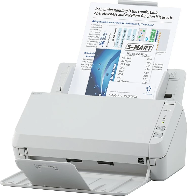 Skaner dokumentesh Ricoh SP-1125N, 25 faqe/min, duplex, Ethernet LAN, USB, i bardhë