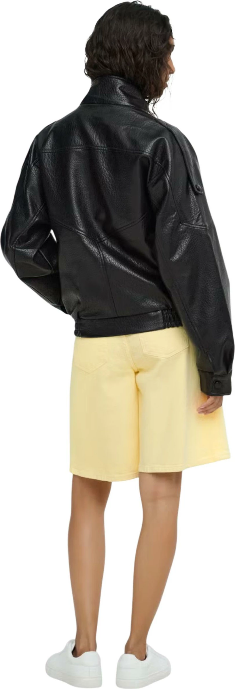 Jakne për femra Jacqueline de Yong Jdyraye PU Oversized Bomber Pnt 15382263, e zezë [Madhësia: M]