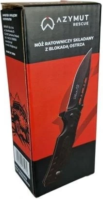 Thikë shpëtimi AZYMUT H-K2010878 me prerës rripi, thyes xhami dhe mbështjellës, e zezë