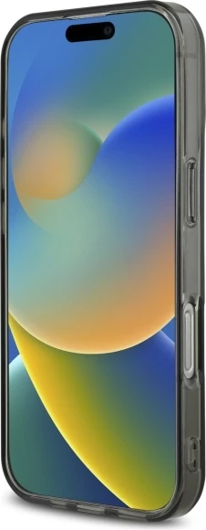 Mbështjellës Guess IML Heart për iPhone 16 Pro Max, Zi