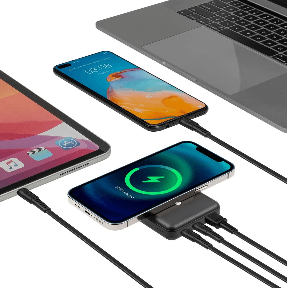 Powerbank magnetik MagSafe RIVACASE VA2604 10000mAh 20W Qi 15W me mbajtëse, e zezë