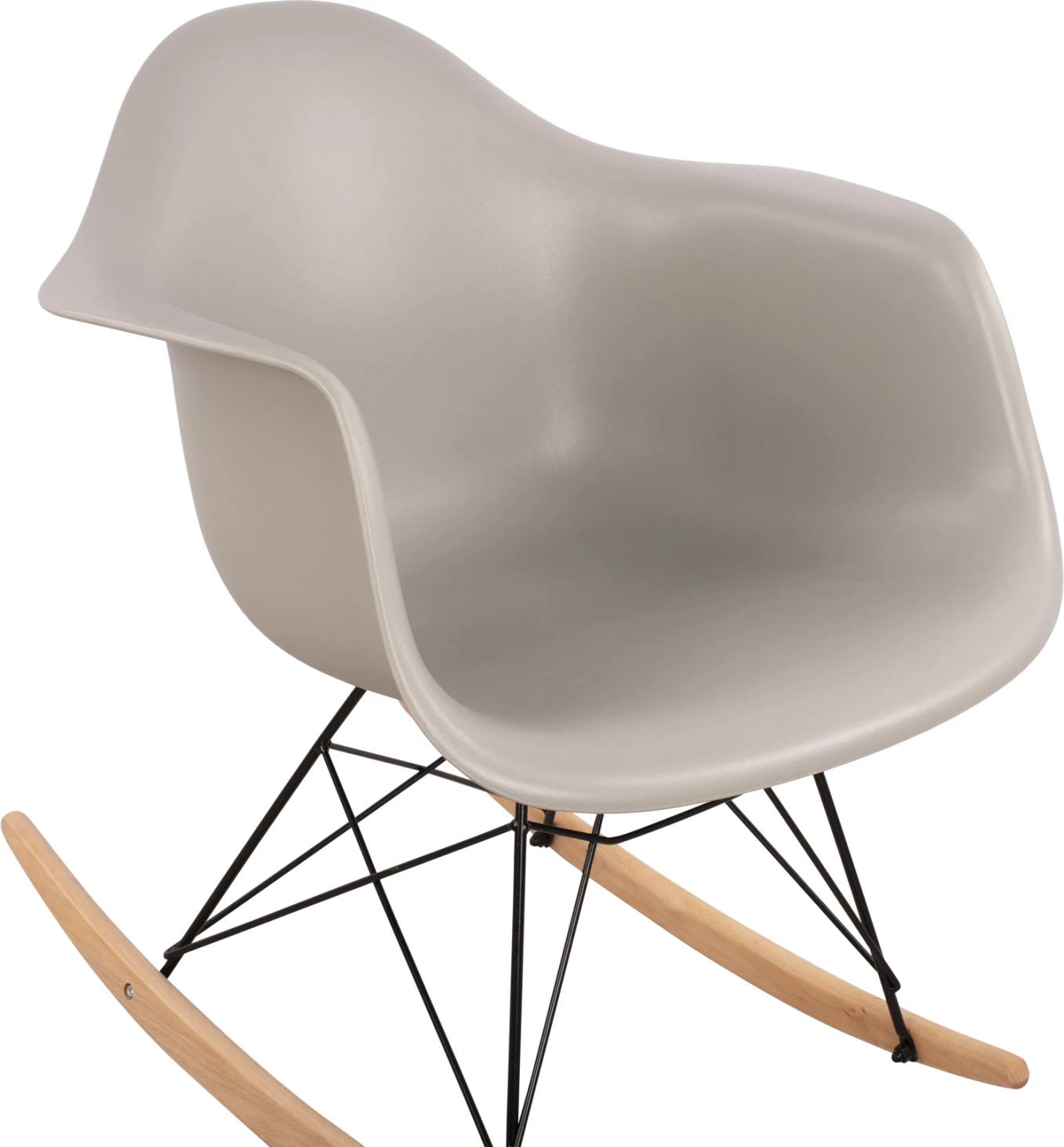 Karrige lëkundëse FH0035.20, sedilje gri-Kornizë e zezë, 61x71x64cm