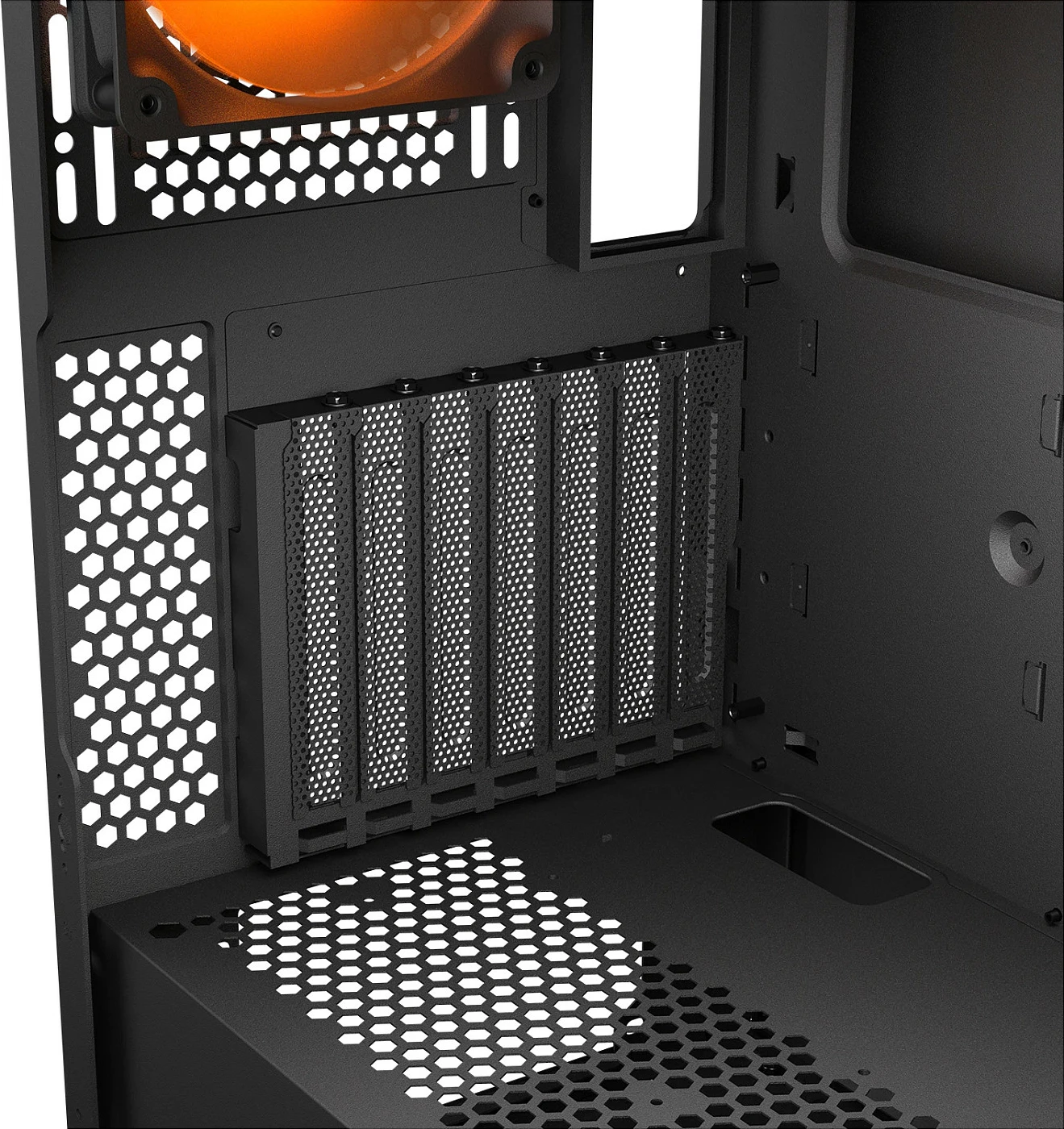 Kasë Cougar Airface FLO ARGB, Midi Tower, ATX/E-ATX, USB-C, xham i temperuar, e zezë