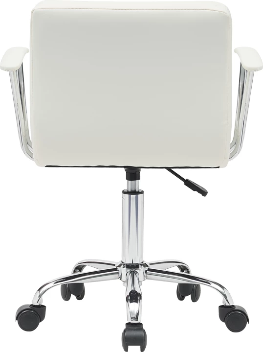 Karrige zyre Buleco pu e bardhë 56x46x74-86cm