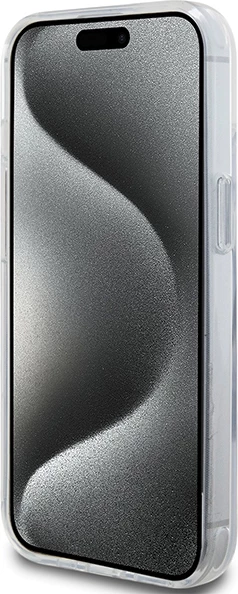 Mbështjellës Karl Lagerfeld KLHMP15SHMRSKCH për iPhone 15/14/13 6.1", me Ring Stand, MagSafe, Bardhë