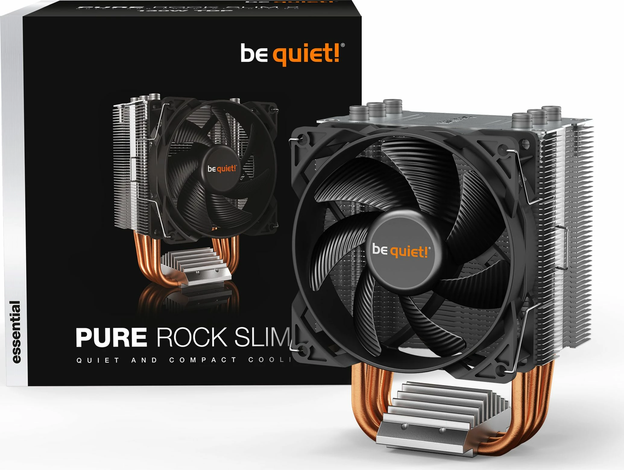 Ftohës CPU be quiet! Pure Rock Slim 2 BK030 92mm PWM 130W, i zi