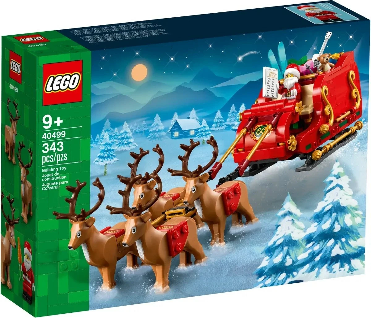 Set LEGO Santa's Sleigh 40499, 343 pjesë