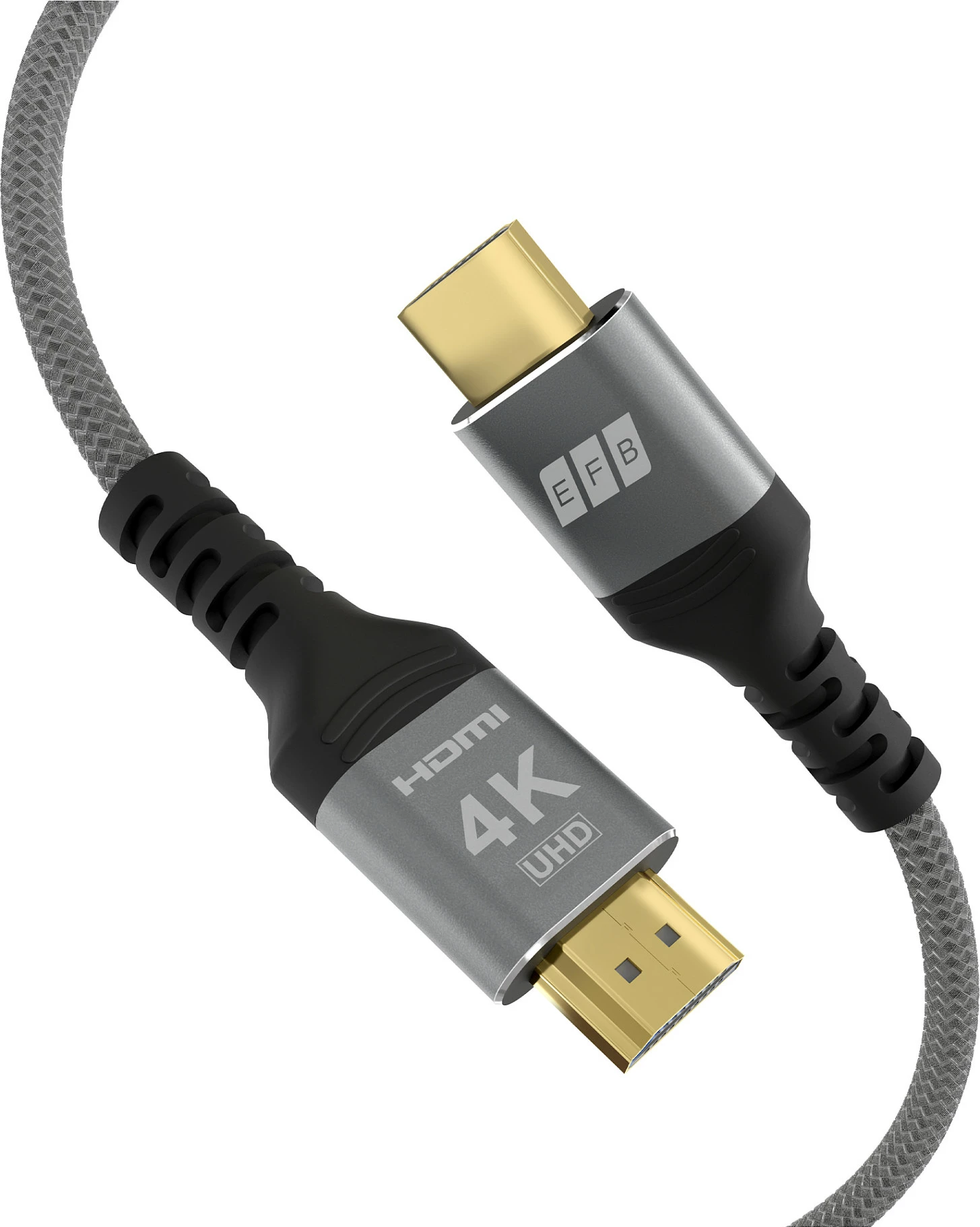 Kabll HDMI EFB Elektronik High-Speed me Ethernet, 0.5 m, 4K@60Hz, gri