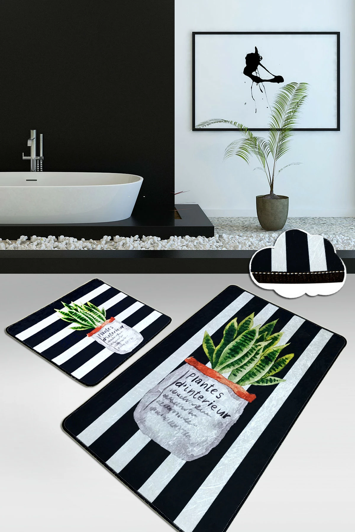Set tapetash për banjo (2 copë), Mijölnir, Aloevera, shumëngjyrëshe