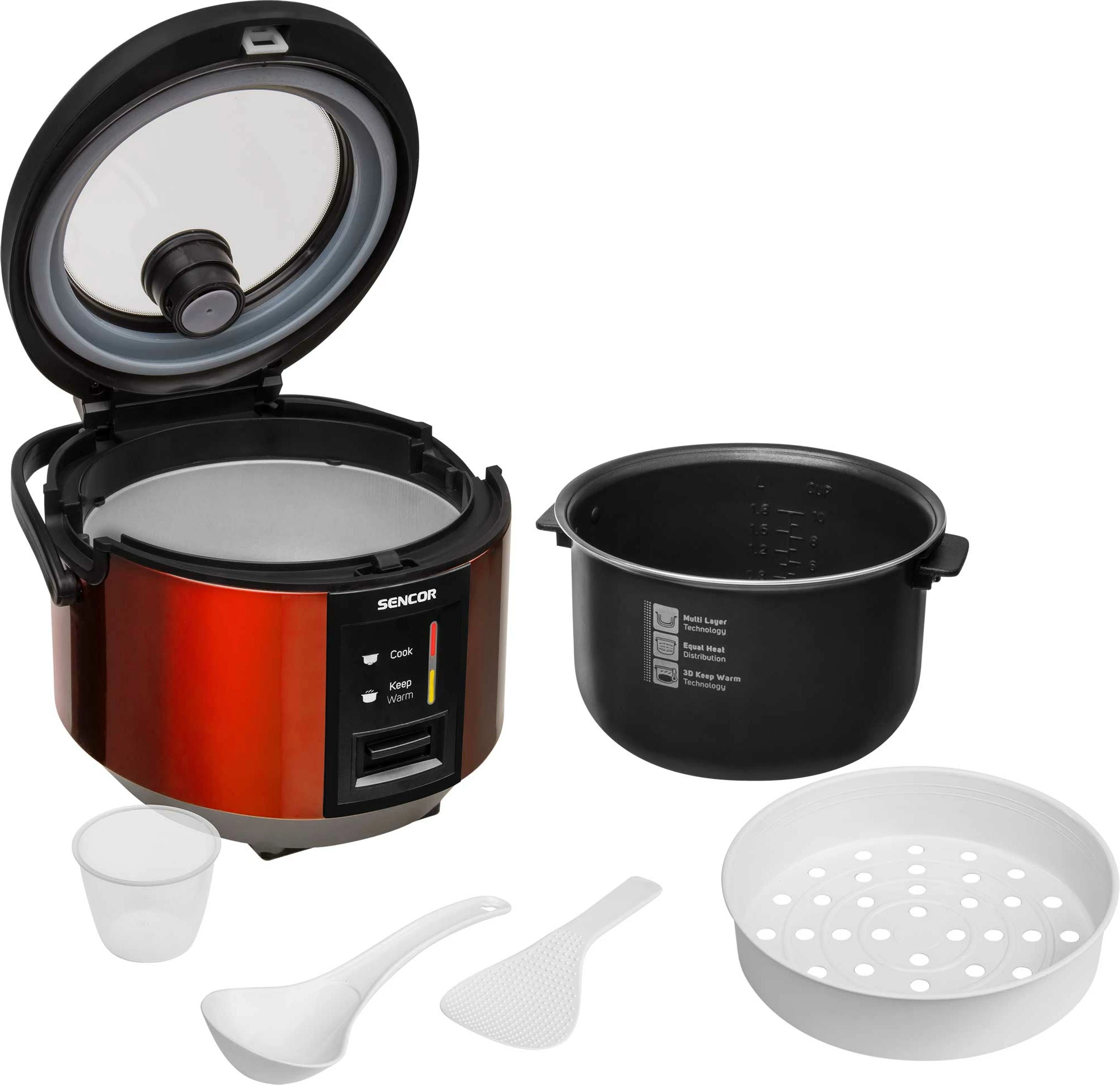 Tenxhere speciale për gatimin e orizit Sencor SRM 1891RD-MEG2, 700W, 1.8l