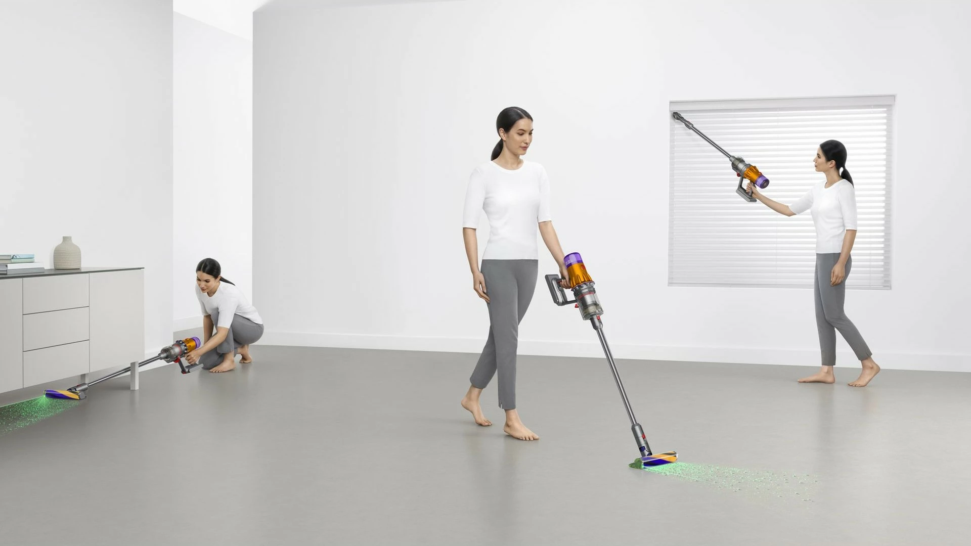 Fshesë me korrent Dyson V12 Detect Slim Absolute, 0.35 L, LCD, Nickel, Yellow